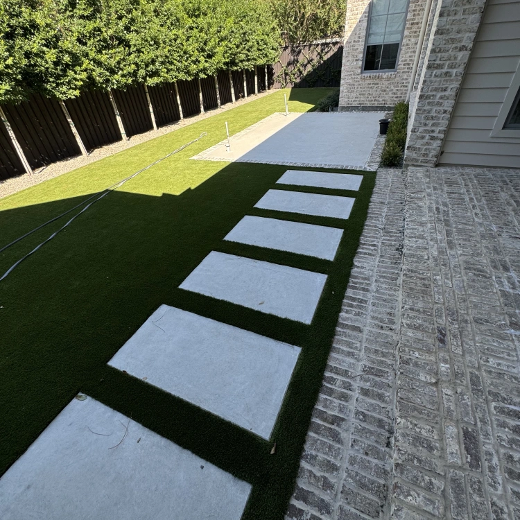 Exterior Polished Concrete Patio Slab Decorative Concrete Work in Houston