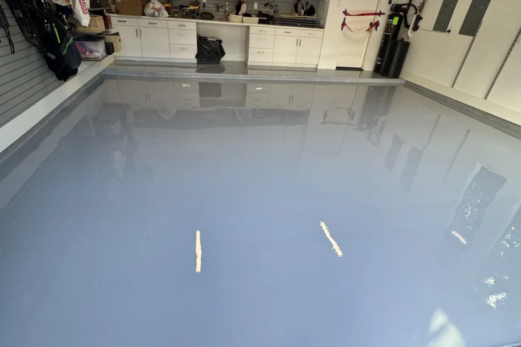 Solid Color Epoxy Garage Floor Coating in Houston Texas