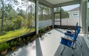 Epoxy flake flooring