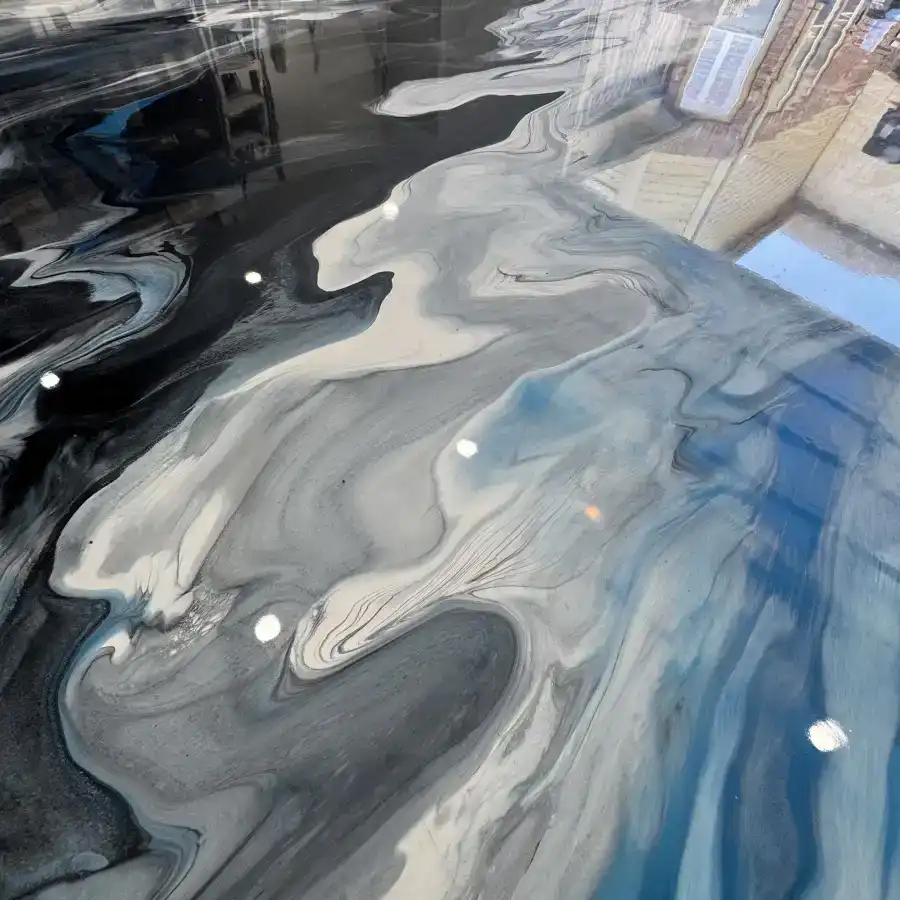 Finished commercial epoxy installation by Elite Coatings in the Houston area